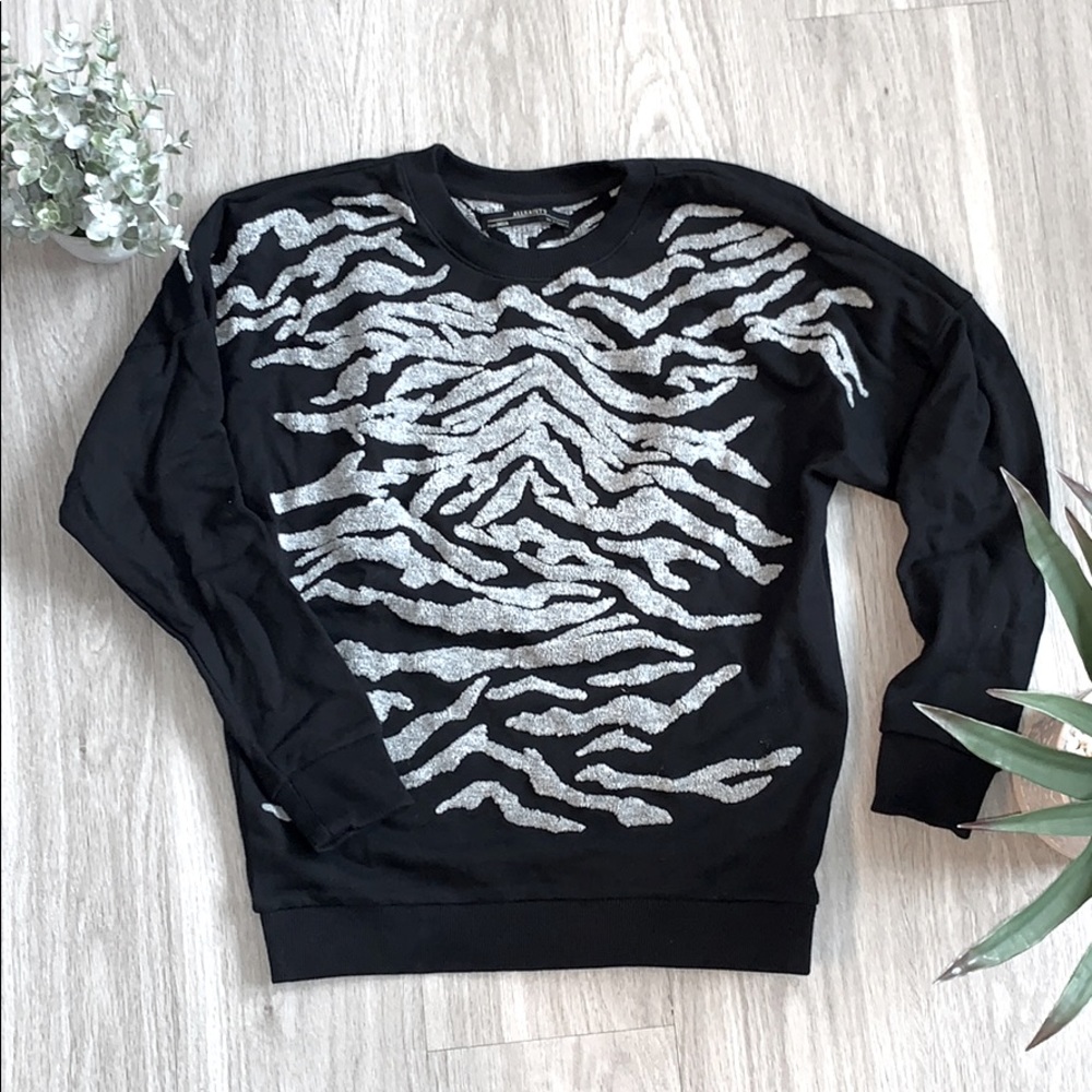 All Saints Black Zira Sweatshirt - XS